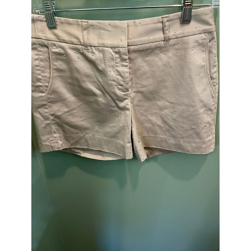 White House Black Market tan bling shorts size 00